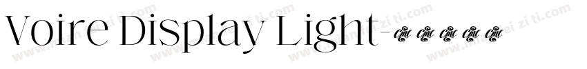 Voire Display Light字体转换